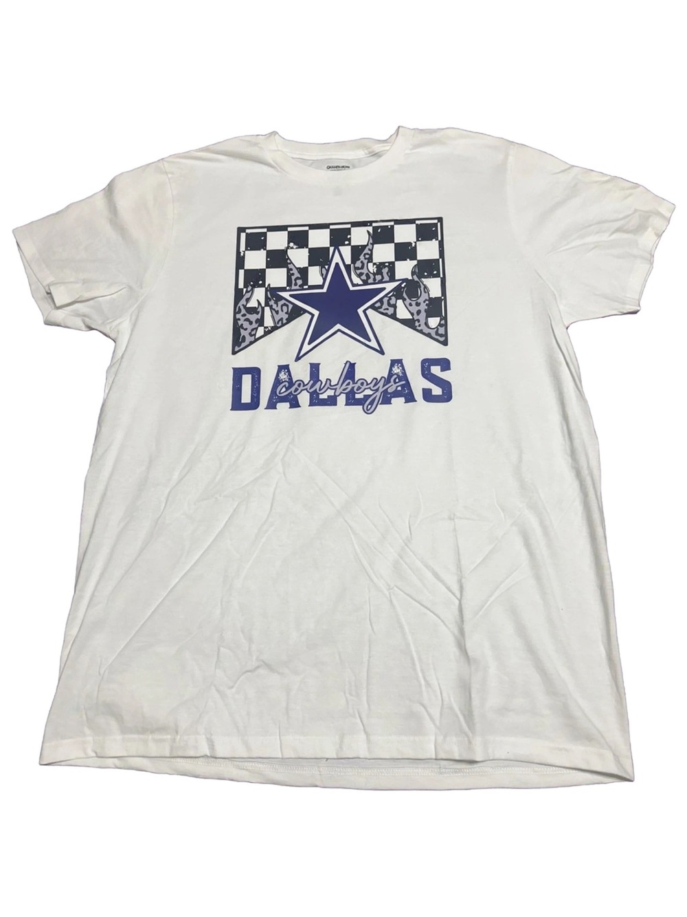 Dallas Cowboys White Graphic Short Sleeve Tee